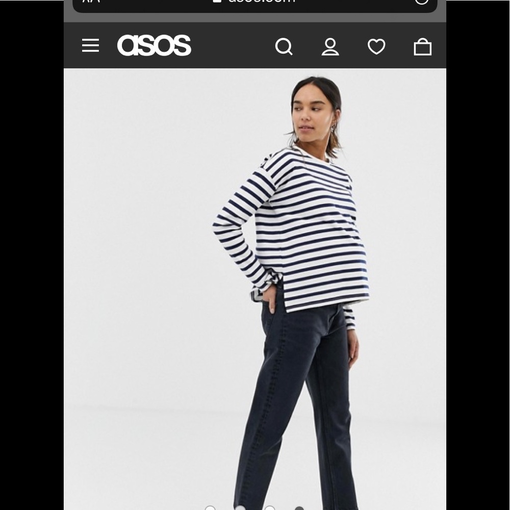 ASOS DESIGN Maternity straight leg jeans